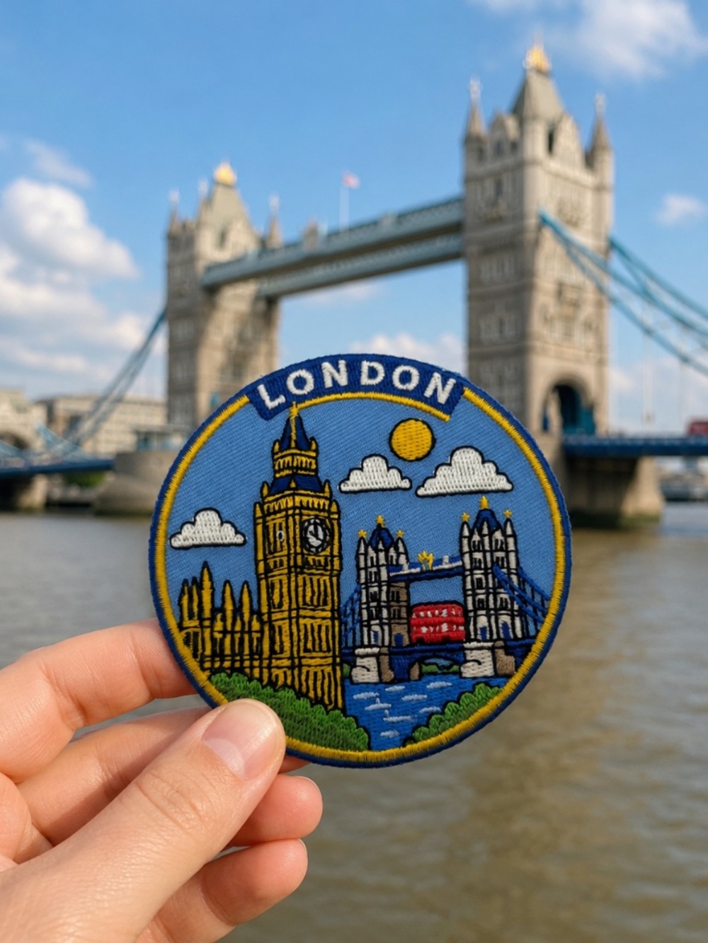 London Iron-On Patch, Embroidered UK Travel Souvenir, Big Ben England Badge